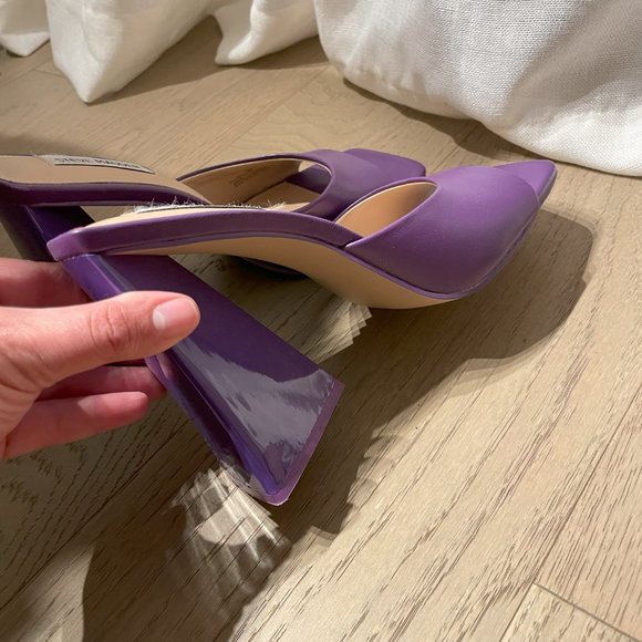 Purple sandals with triangle heels - STEVE MADDEN - Picture 4 of 6